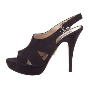 Prada Platform Sling Heels Deep purple ( close to burgundy) size 39.5